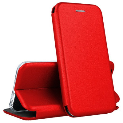 Кожени калъфи Кожени калъфи за Apple Iphone Луксозен кожен калъф тефтер ултра тънък Wallet FLEXI и стойка за Apple iPhone 12 Pro Max 6.7 червен 